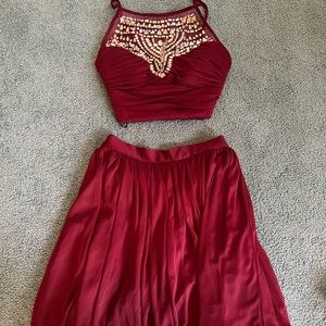 Macys two piece semi formal dress